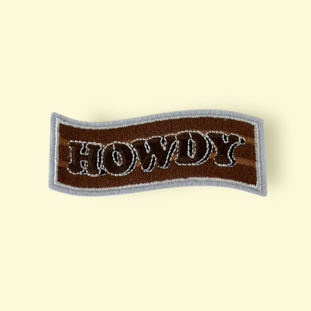 BROWN HOWDY HAT PATCH