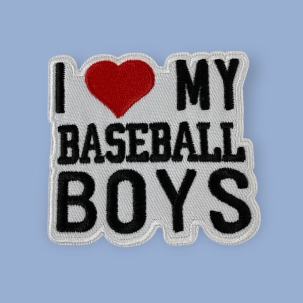 I LOVE MY BASEBALL BOYS HAT PATCH