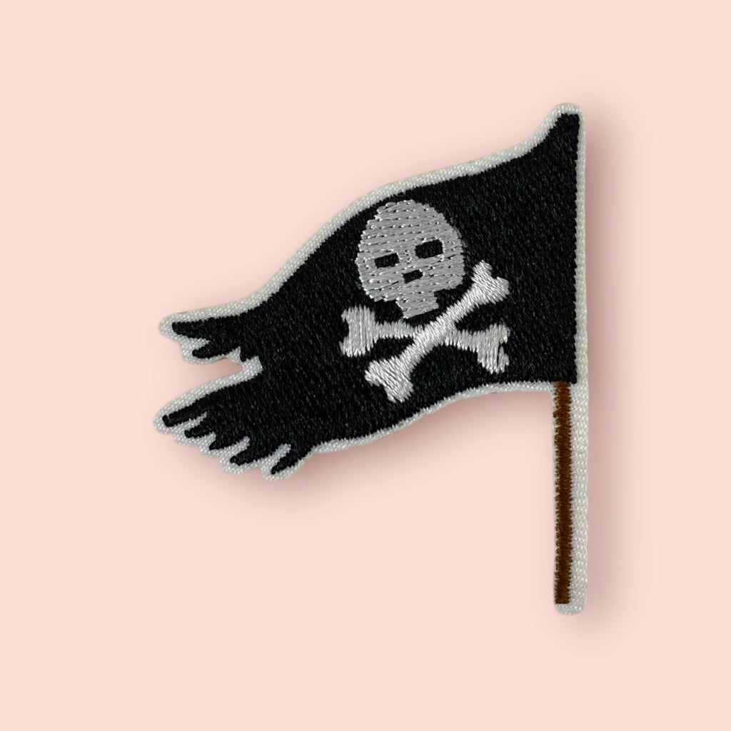 SKELETON FLAG HAT PATCH