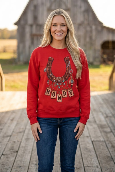 GILIDAN SS DTF HOWDY TEE - RED