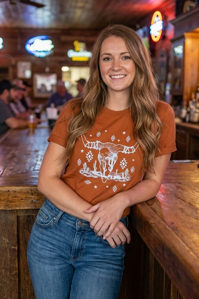 BC DTF WHITE STEER TEE - AUTUMN