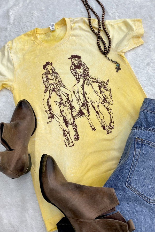 BC BL 2 COWGIRLS - BLEACHED YELLOW