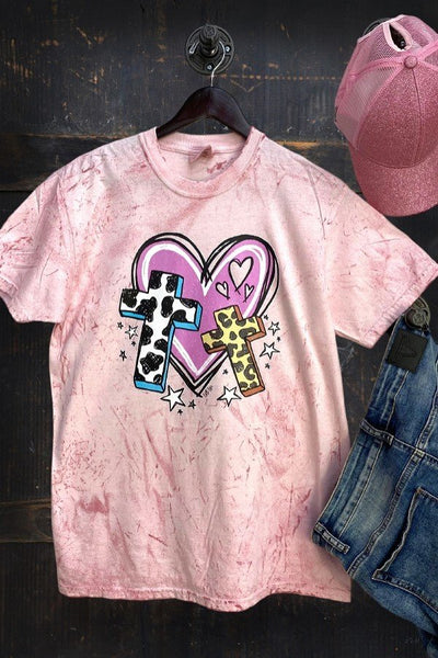 CC HEART CROSSES - BLASTED PINK