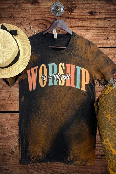 BC BL WORSHIP IS A LIFESTYLE - BLEACHED BLACK