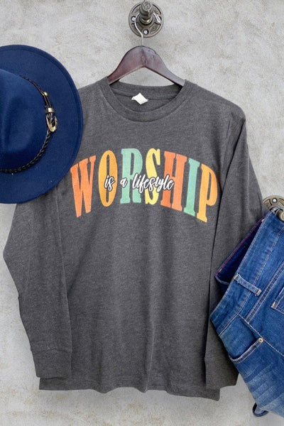CH LS WORSHIP IS A LIFESTYLE - CHARCOAL