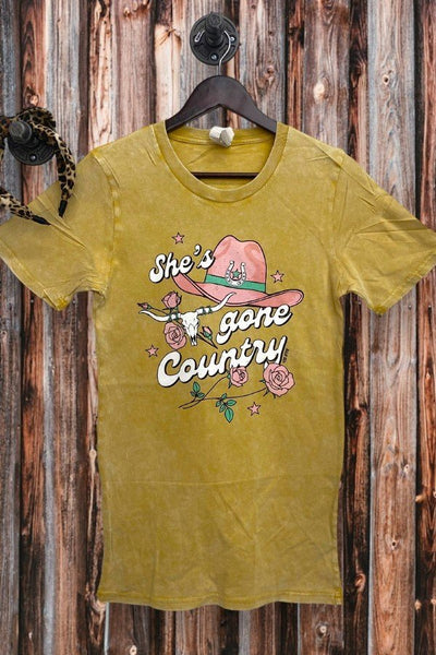 LBL WASH SHE GONE COUNTRY  - WASHED MUSTARD