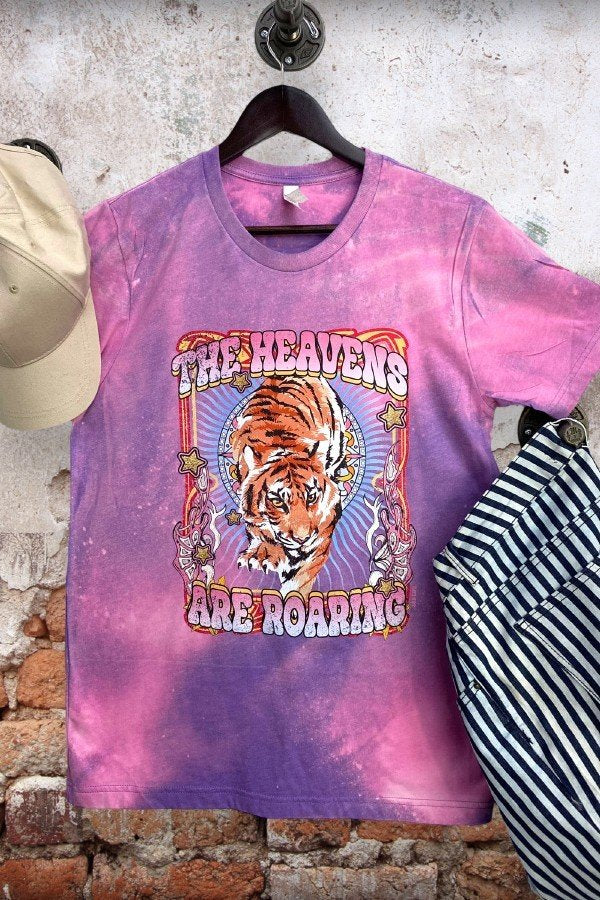 BC DTF BL THE HEAVENS ARE ROARING - PURPLE BLEACHED