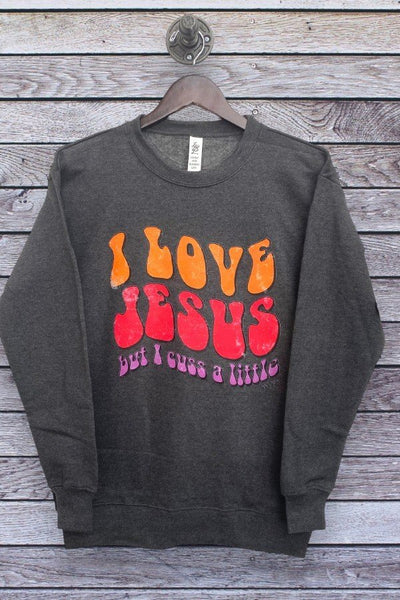 LBL DTF SS I LOVE JESUS - CHARCOAL