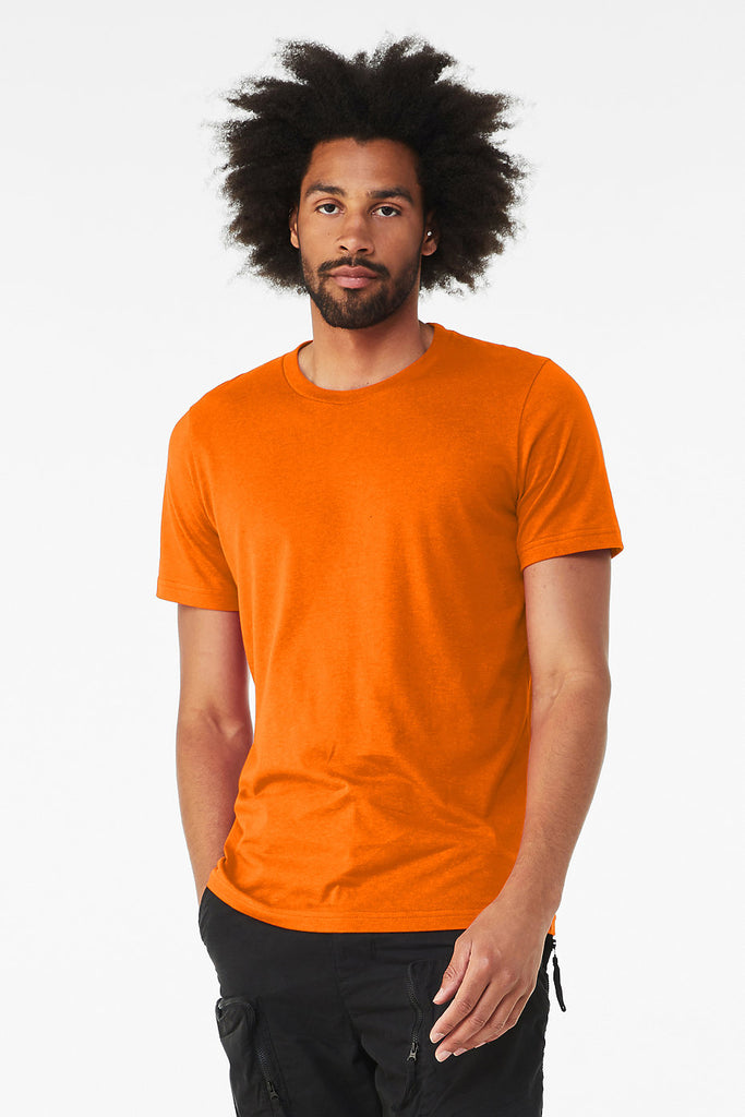 Bella Canvas 3001 CVC - Heather Neon Orange