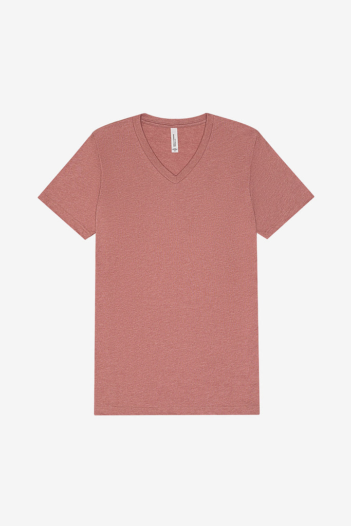 Bella Canvas 3005 CVC V-Neck Short Sleeve - Heather Mauve