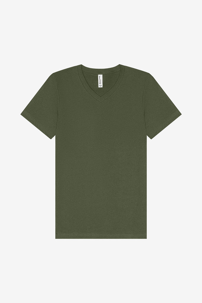 Bella Canvas 3005 V-Neck Short Sleeve - Military Green