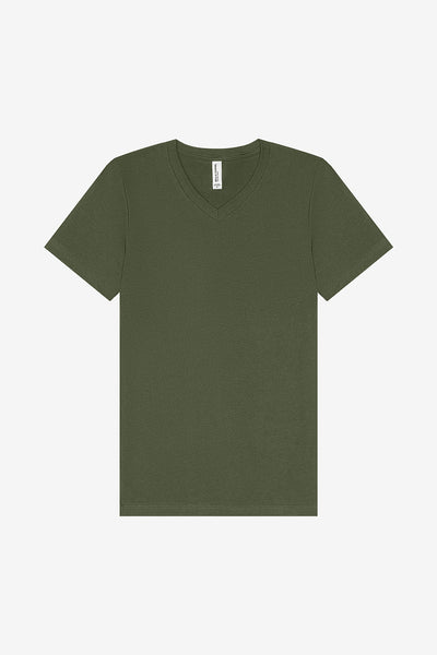 Bella Canvas 3005 V-Neck Short Sleeve - Military Green