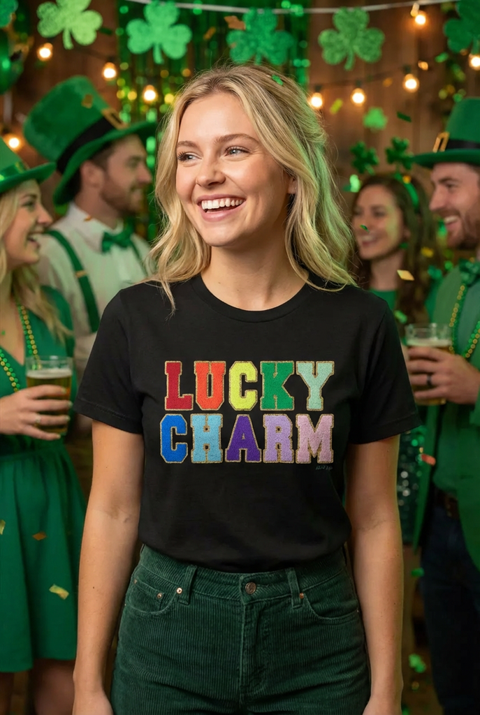 BC DTF LUCKY CHARM TEE - BLACK