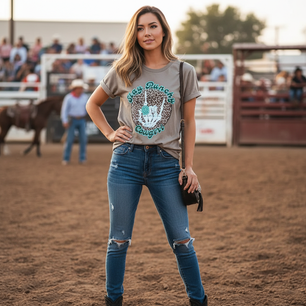 CC DTF STAY PUNCHY TEE - ESPRESSO