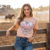CC DTF HEART TX TEE - PEACH