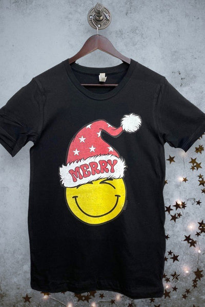 BC MERRY SMILEY FACE - BLACK