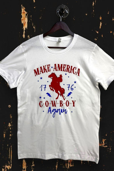 BC MAKE AMERICA COWBOY AGAIN - WHITE