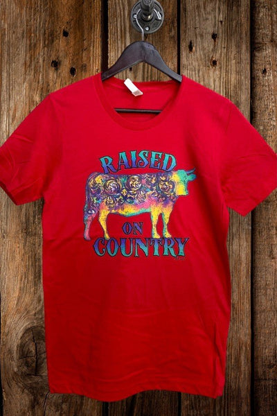 BC RAISED ON COUNTRY - RED