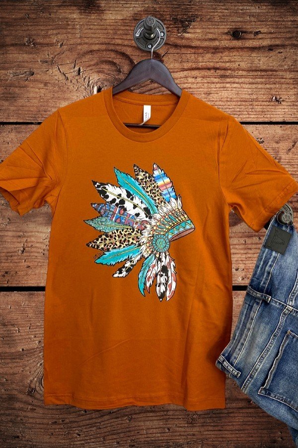 BC INDIAN HEADRESS COWHI- AUTUMN