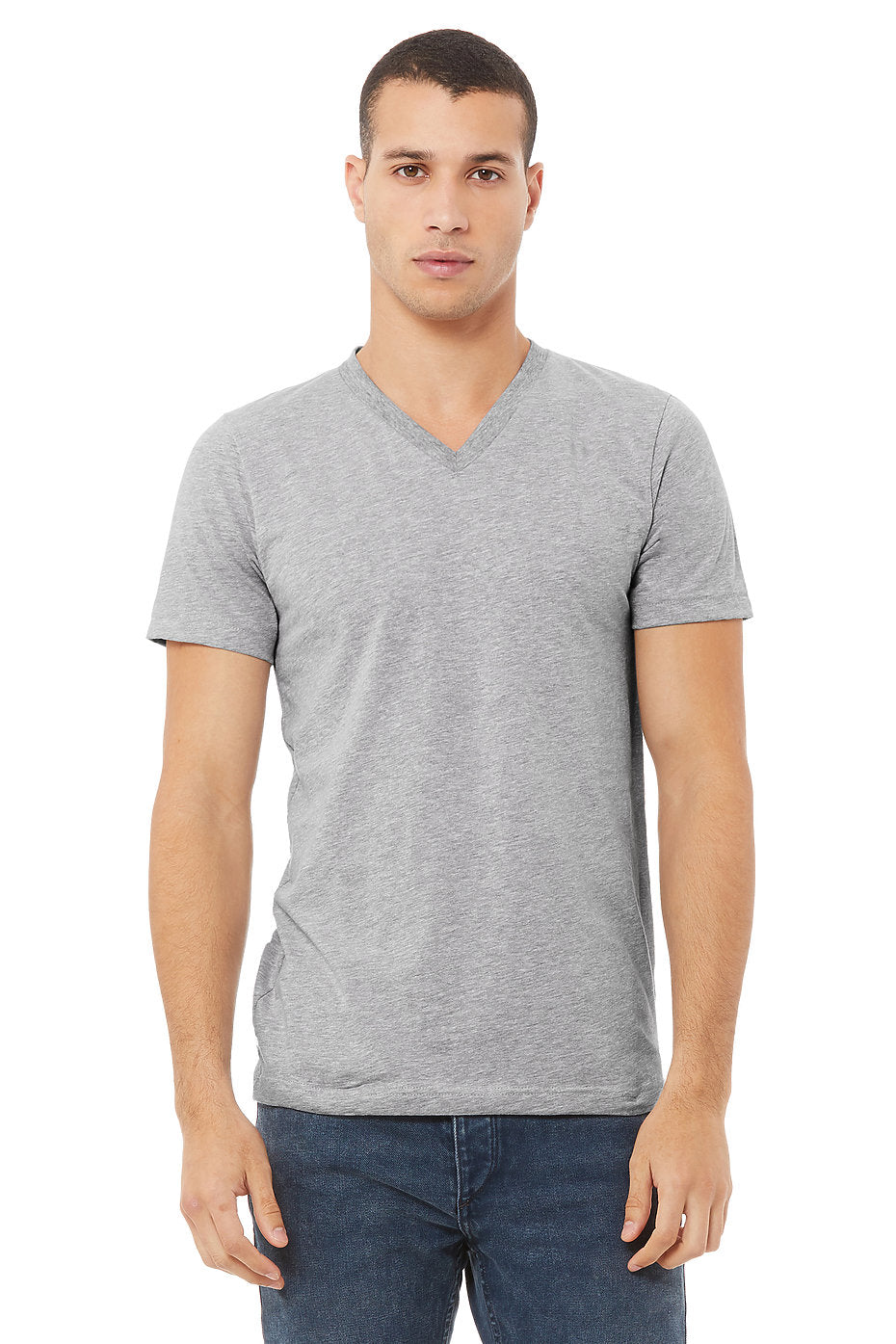 Bella Canvas V-Neck - Athletic Heather - Lucky and Blessed Life LLC / L ...