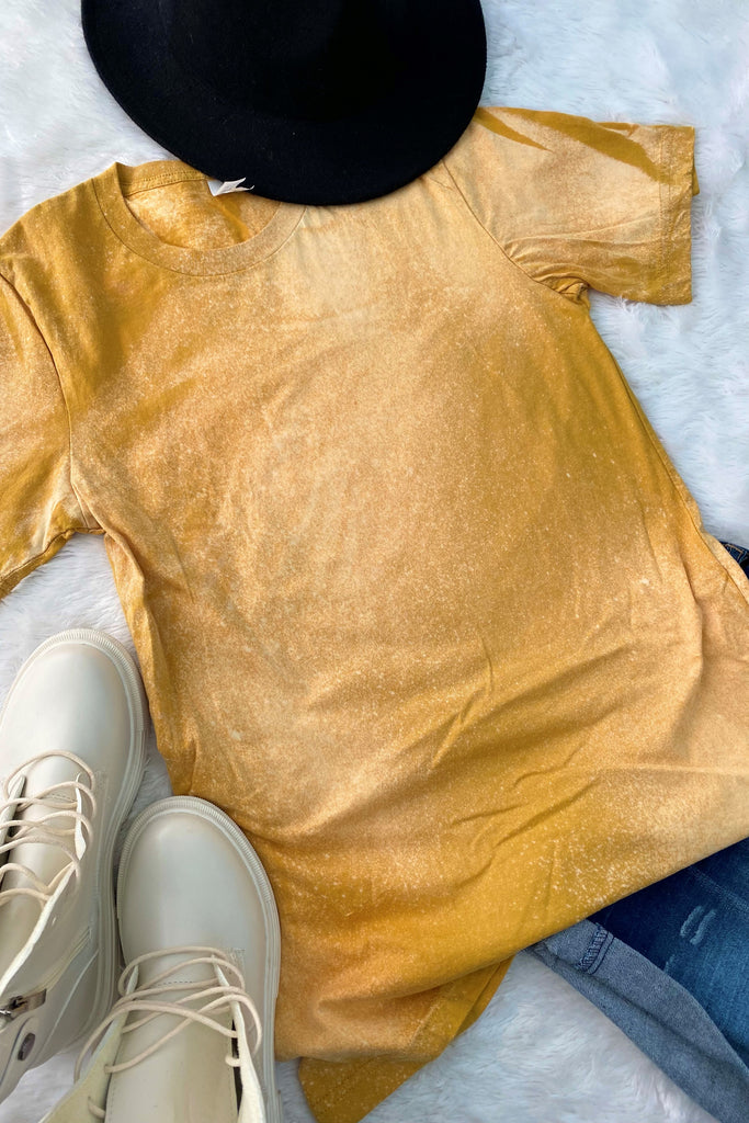 BC BLEACHED TEE- BLEACHED MUSTARD