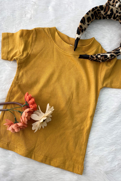 LUCKY TODDLERS TEE- MUSTARD