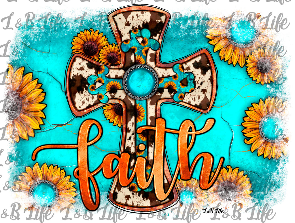 FAITH SUNFLOWERS TURQ