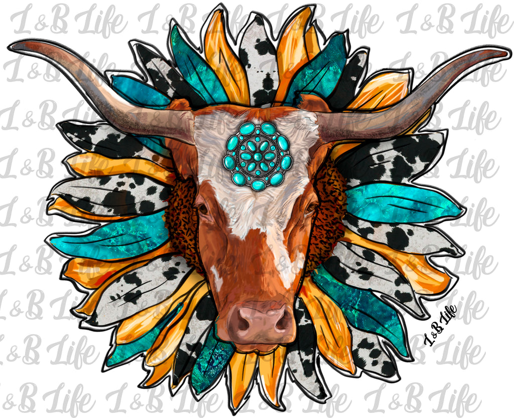 COWHIDE SUNFLOWER STEER