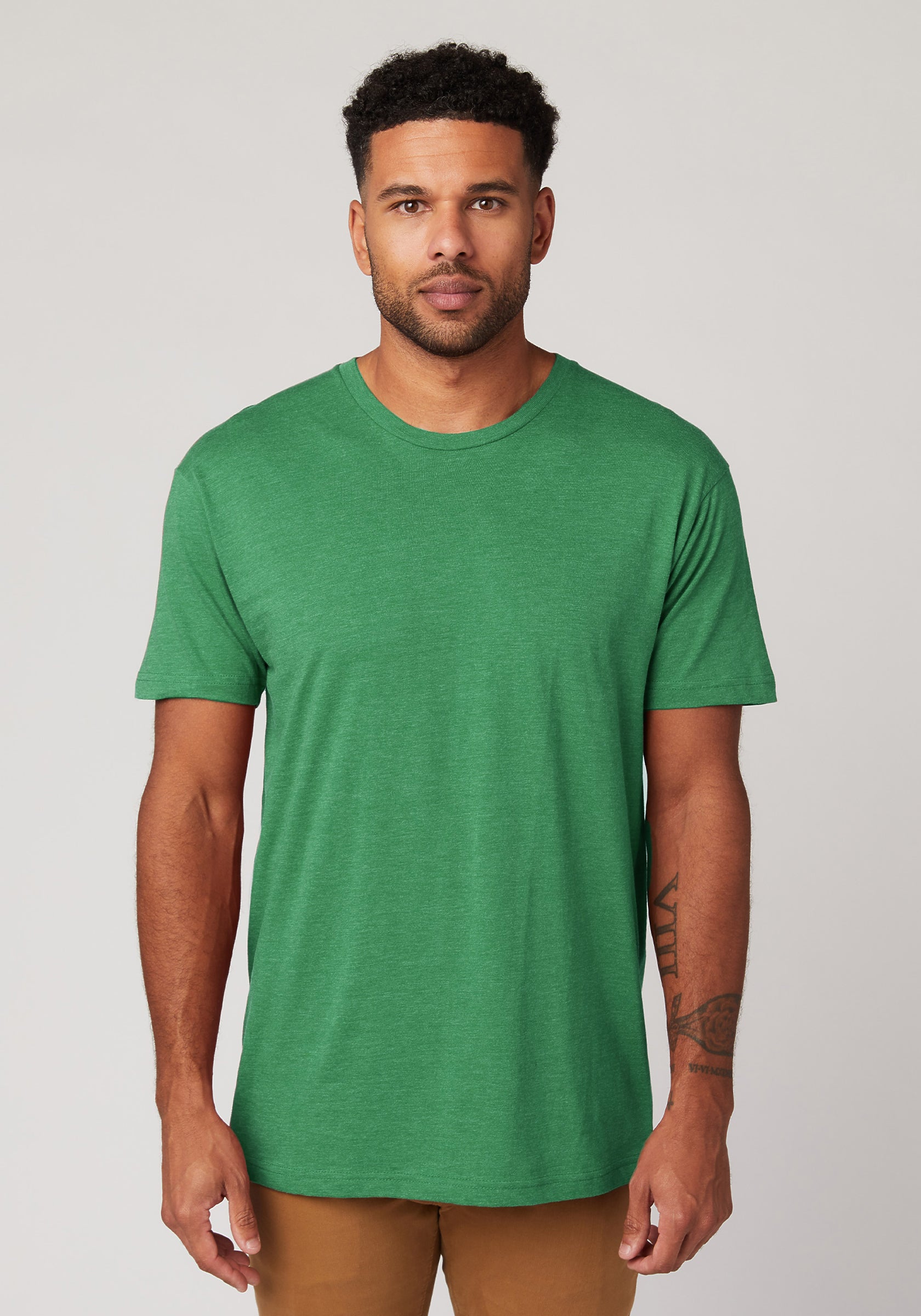 CH BLANK TEE- HEATHER KELLY GREEN - Lucky and Blessed Life LLC / L&B Life