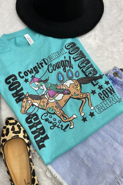 BC COWGIRL LETTERS - TURQUOISE