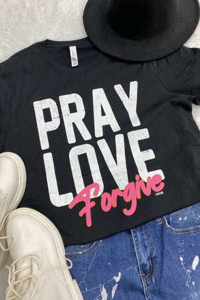 BC PRAY LOVE FORGIVE - BLACK