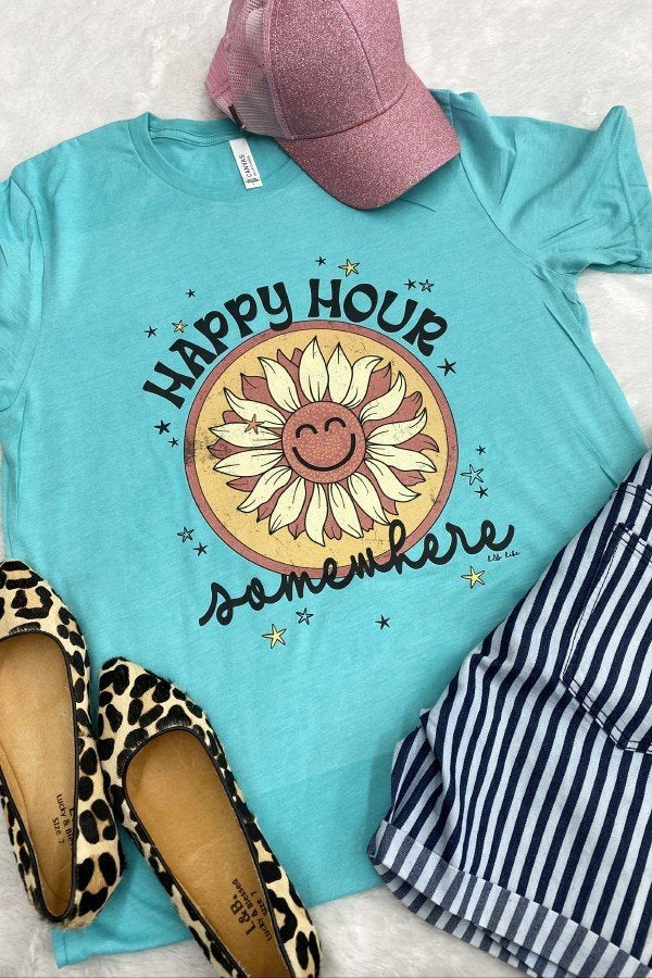 BC HAPPY HOUR SOMEWHERE - TURQUOISE