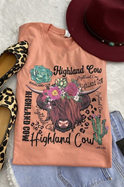 BC HIGHLAND COW-SUNSET