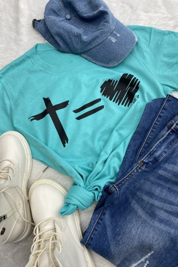 BC CROSS LOVE - TURQUOISE