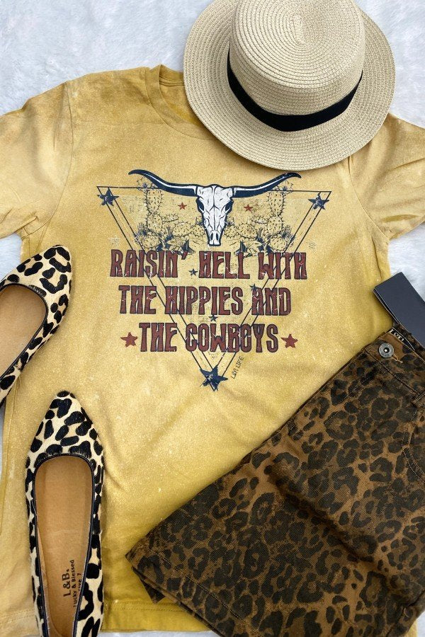 Hippies & Cowboys Tee- Preorder