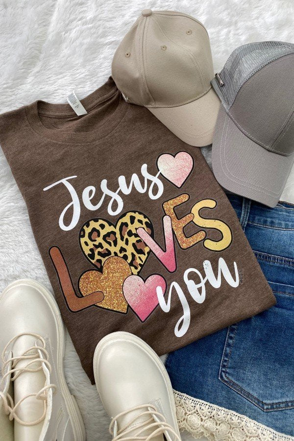 BC JESUS LOVES- BROWN
