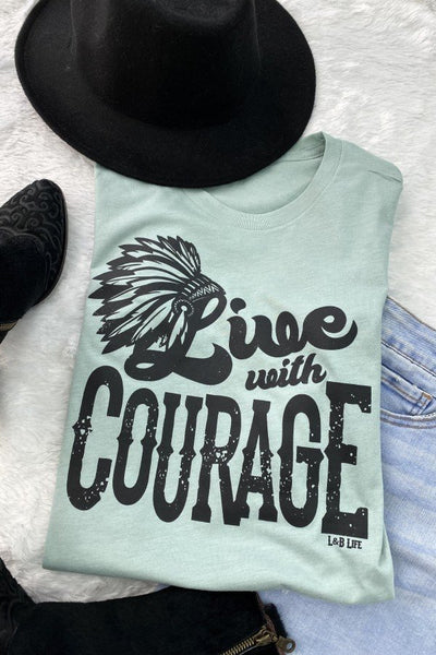 BC LIVE WITH COURAGE- DUSTY BLUE