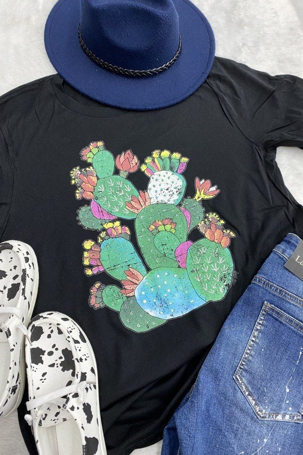 BC COLORFUL CACTUS - BLACK