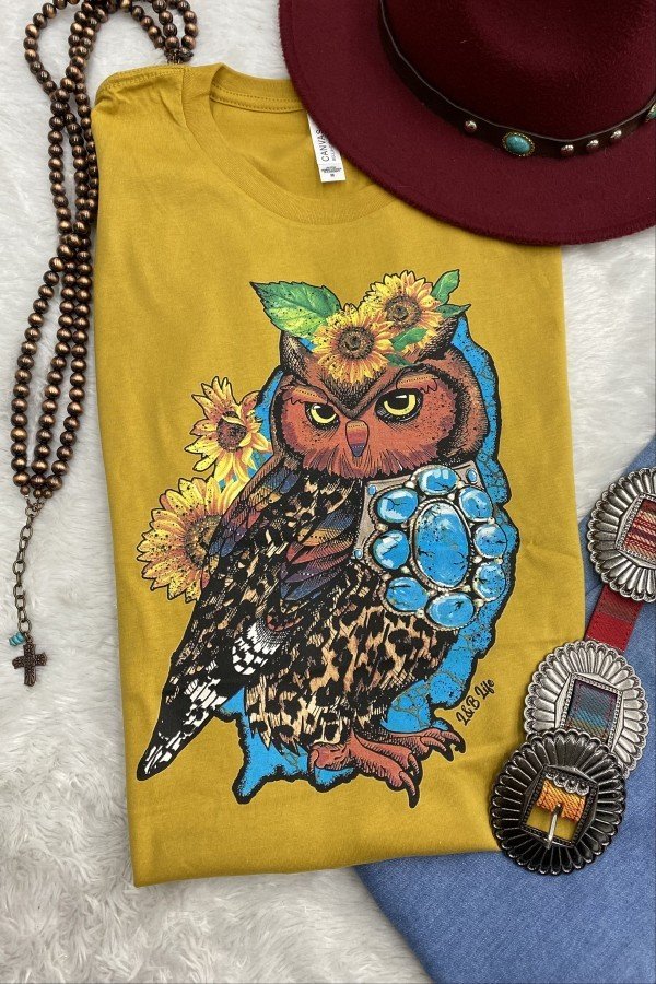 BC SUNFLOWER OWL - MUSTARD