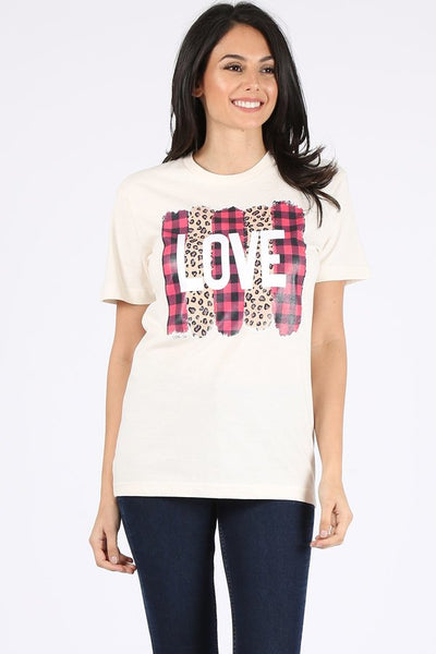 CH PLAID LOVE- CREAM