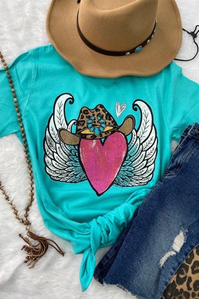 BC WINGED HEART- TURQUOISE